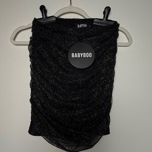 Babyboo Black Glitter Tube Top